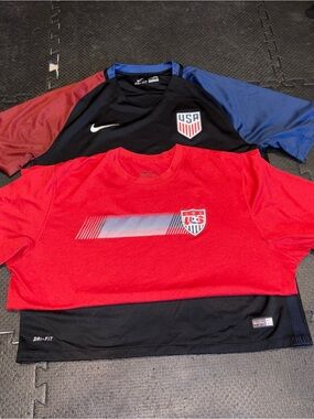 2016 2017 USA Soccer Nike Away Jersey + USA Soccer Tshirt Mens XL